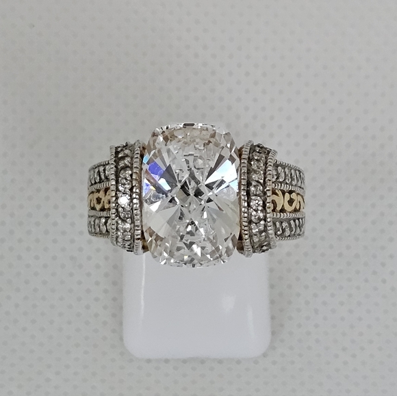 Vintage Victoria Wieck Quartz Ring 14K Sterling Silver Size 8.5! - Picture 17 of 17